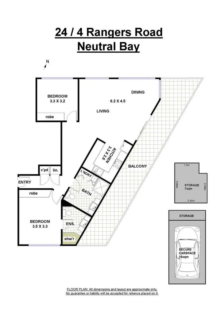 Floorplan of Homely apartment listing, 24/4 Rangers Road, Neutral Bay NSW 2089