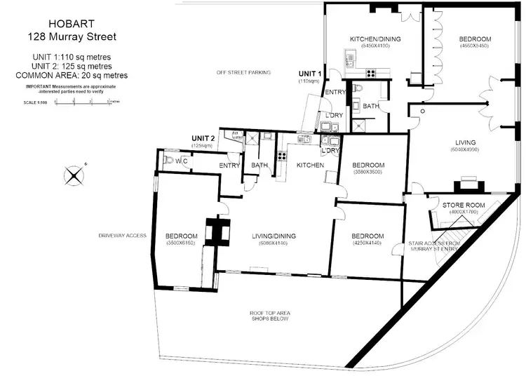 Floorplan of Homely apartment listing, 1 & 2 126-128 Murray Street, Hobart TAS 7000