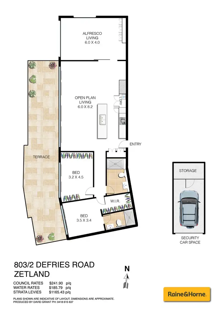 Floorplan of Homely apartment listing, 803/2 Defries Avenue, Zetland NSW 2017