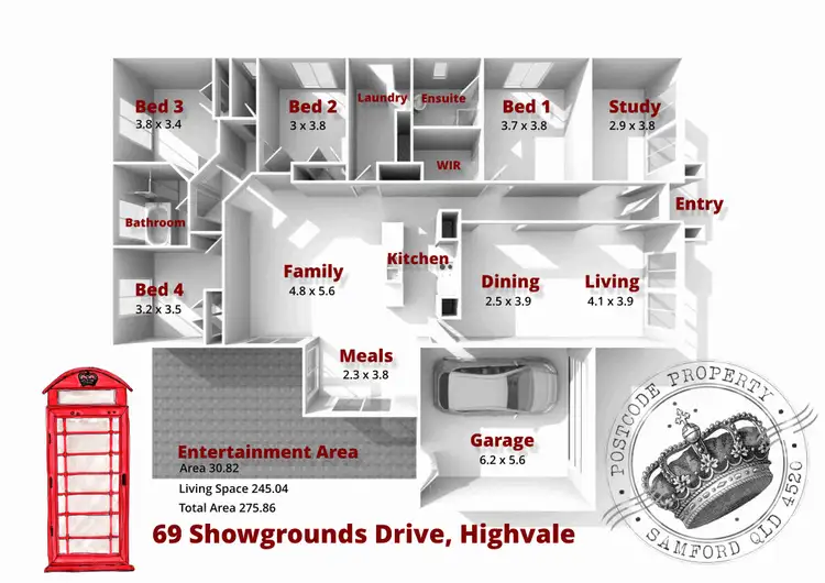 Floorplan of Homely house listing, 69 Showgrounds Drive, Highvale QLD 4520