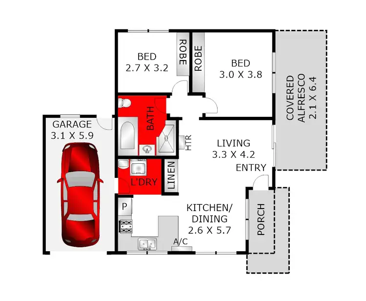 Floorplan of Homely house listing, 2/18 Katarina Place, Whittington VIC 3219
