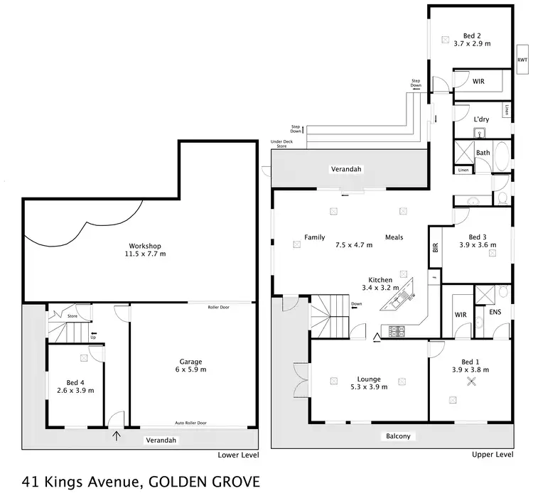 Floorplan of Homely house listing, 41 Kings Avenue, Golden Grove SA 5125