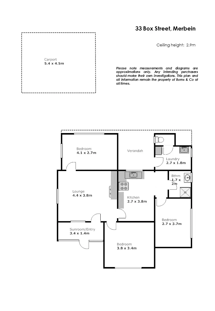 Floorplan of Homely house listing, 33 Box Street, Merbein VIC 3505
