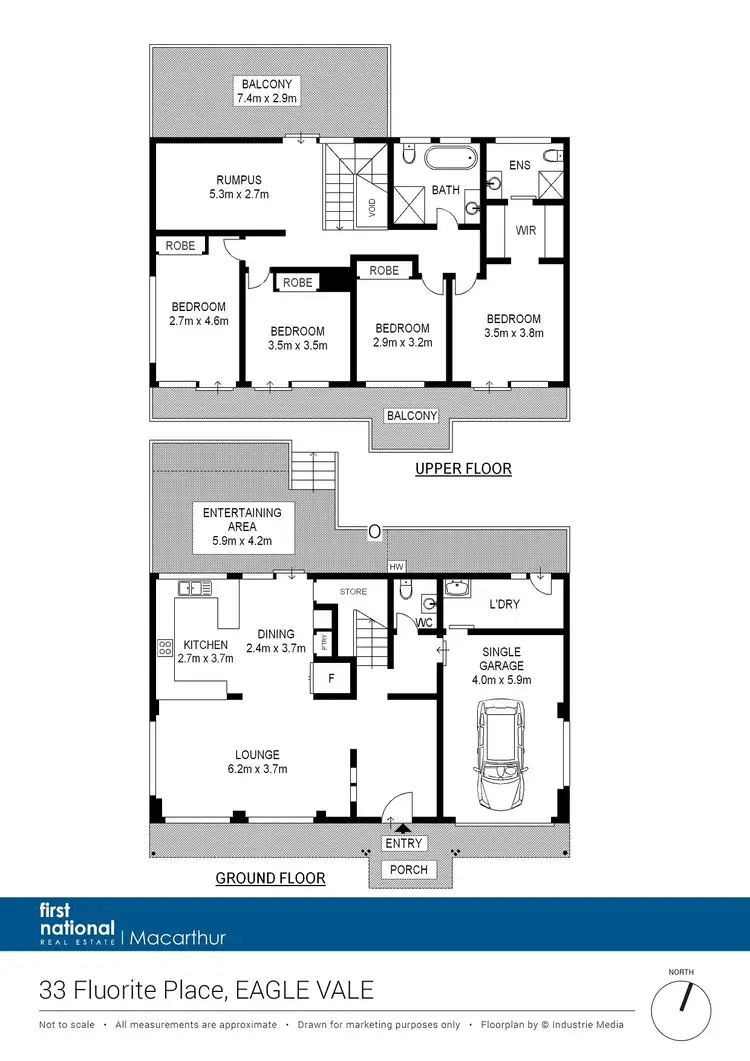 Floorplan of Homely house listing, 33 Fluorite Place, Eagle Vale NSW 2558