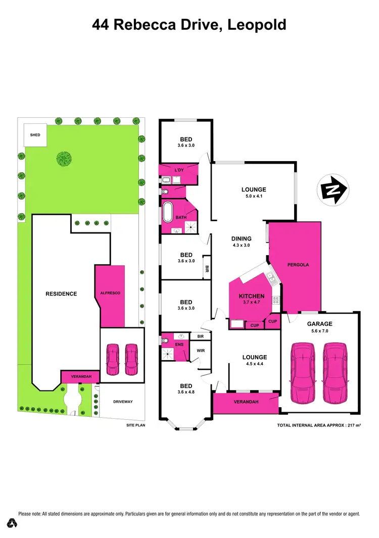 Floorplan of Homely house listing, 44 Rebecca Drive, Leopold VIC 3224
