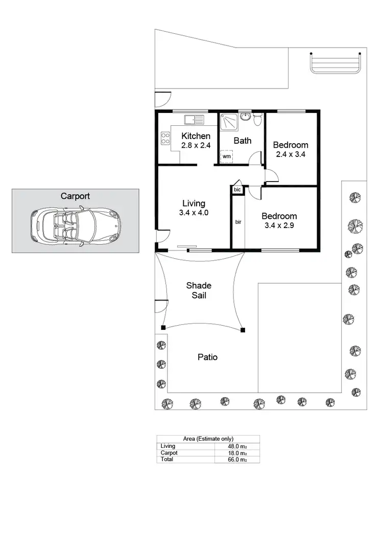 Floorplan of Homely unit listing, 2/71 Queen Street, Norwood SA 5067