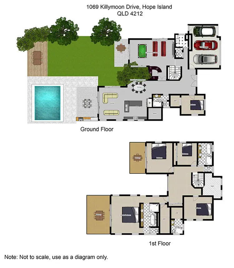 Floorplan of Homely house listing, 1069 Killymoon Drive, Hope Island QLD 4212