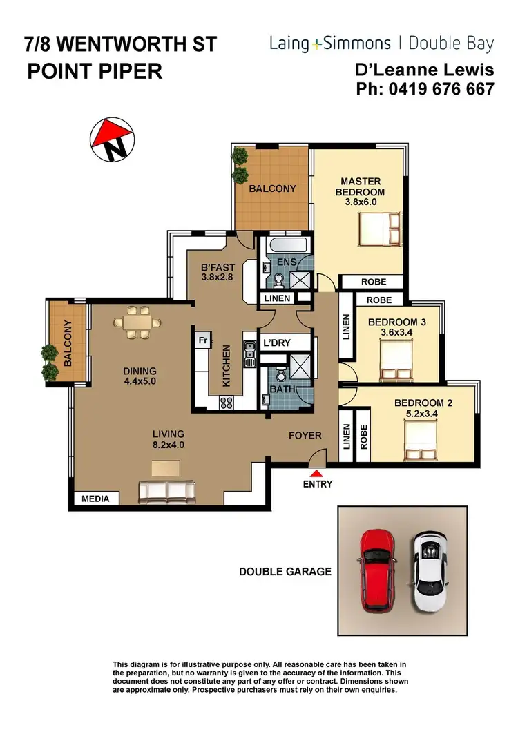 Floorplan of Homely apartment listing, 7/8 Wentworth Street, Point Piper NSW 2027