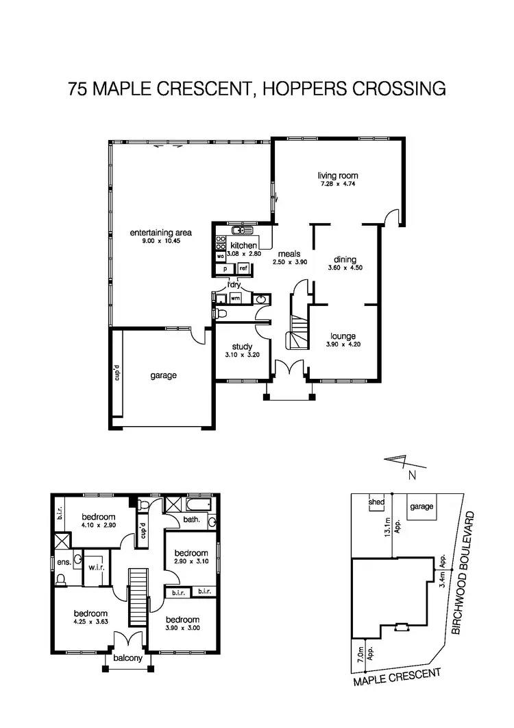 Floorplan of Homely house listing, 75 Maple Crescent, Hoppers Crossing VIC 3029