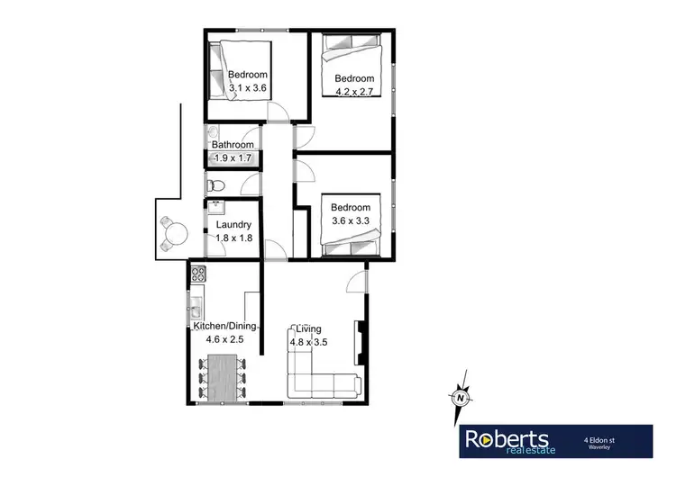 Floorplan of Homely house listing, 4 Eldon Street, Waverley TAS 7250