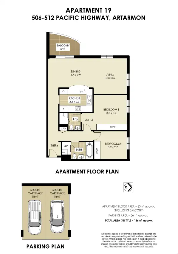 Floorplan of Homely unit listing, 19/506-512 Pacific Highway, Artarmon NSW 2064