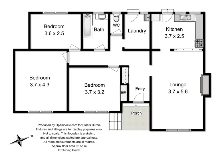 Floorplan of Homely house listing, 44 Studholme Street, South Burnie TAS 7320