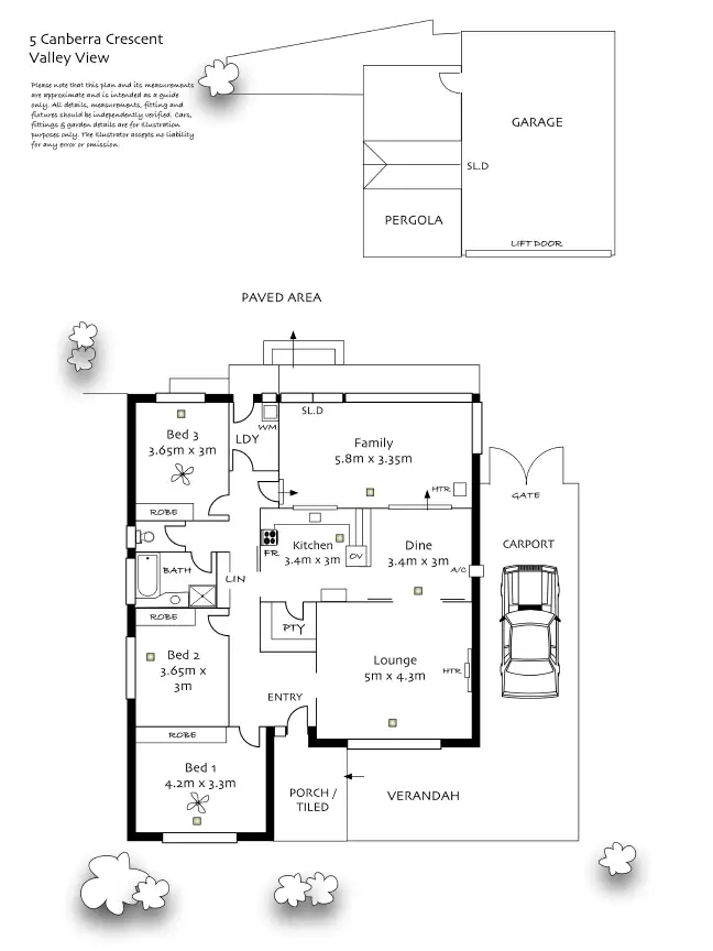 Floorplan of Homely house listing, 5 Canberra Crescent, Valley View SA 5093