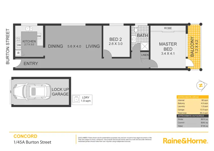 Floorplan of Homely apartment listing, 1/45a Burton Street, Concord NSW 2137