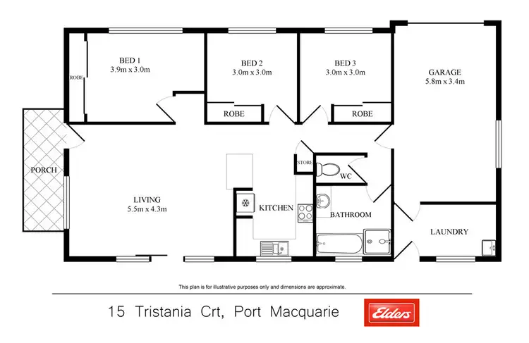 Floorplan of Homely house listing, 15 Tristania Court, Port Macquarie NSW 2444
