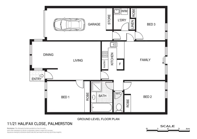 Floorplan of Homely townhouse listing, 11/21 Halifax Close, Palmerston ACT 2913