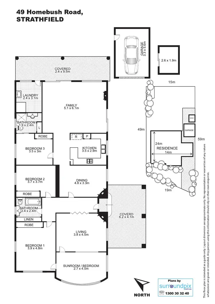 Floorplan of Homely house listing, 49 HOMEBUSH ROAD, Strathfield NSW 2135