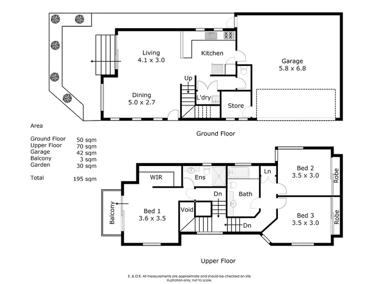 Floorplan of Homely townhouse listing, 3/77 King George Street, Victoria Park WA 6100