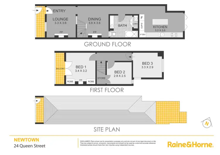 Floorplan of Homely terrace listing, 24 Queen Street, Newtown NSW 2042