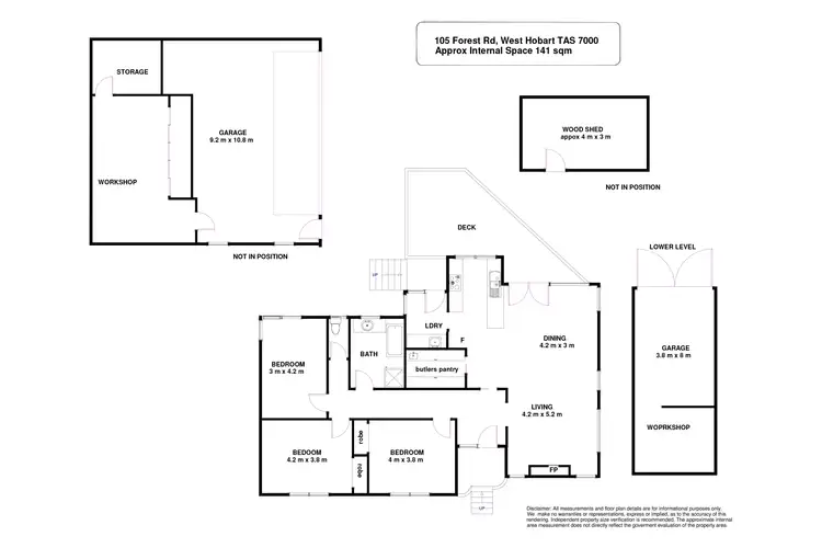 Floorplan of Homely house listing, 105 Forest Road, West Hobart TAS 7000