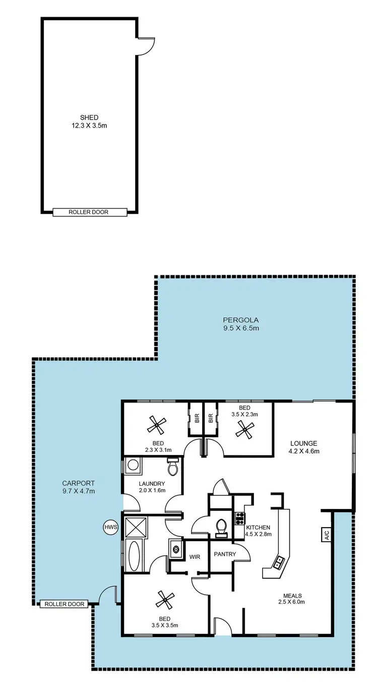 Floorplan of Homely house listing, 47 Bristol Street, Aldinga Beach SA 5173