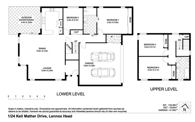 Floorplan of Homely semi-detached listing, 1/24 Kell Mather Drive, Lennox Head NSW 2478