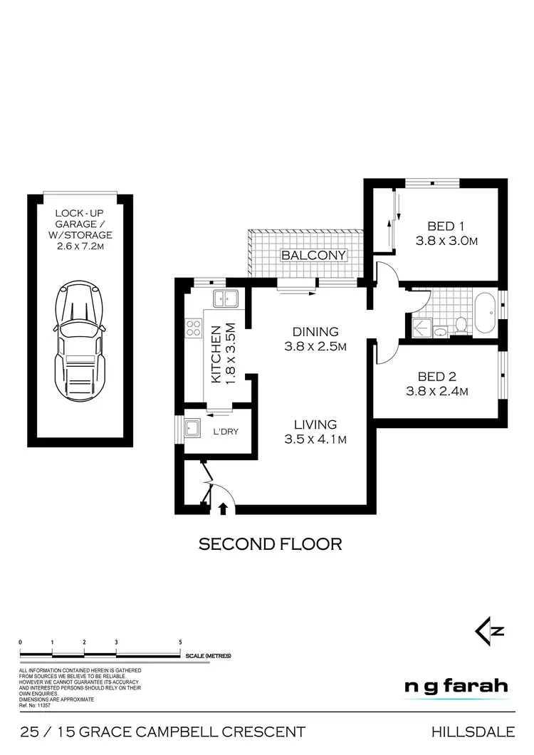 Floorplan of Homely apartment listing, 25/15 Grace Campbell Crescent, Hillsdale NSW 2036