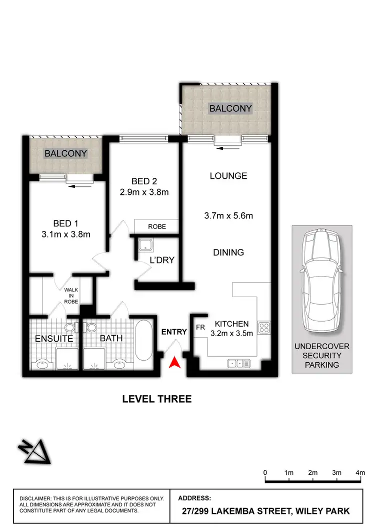 Floorplan of Homely apartment listing, 27/299 Lakemba Street, Wiley Park NSW 2195