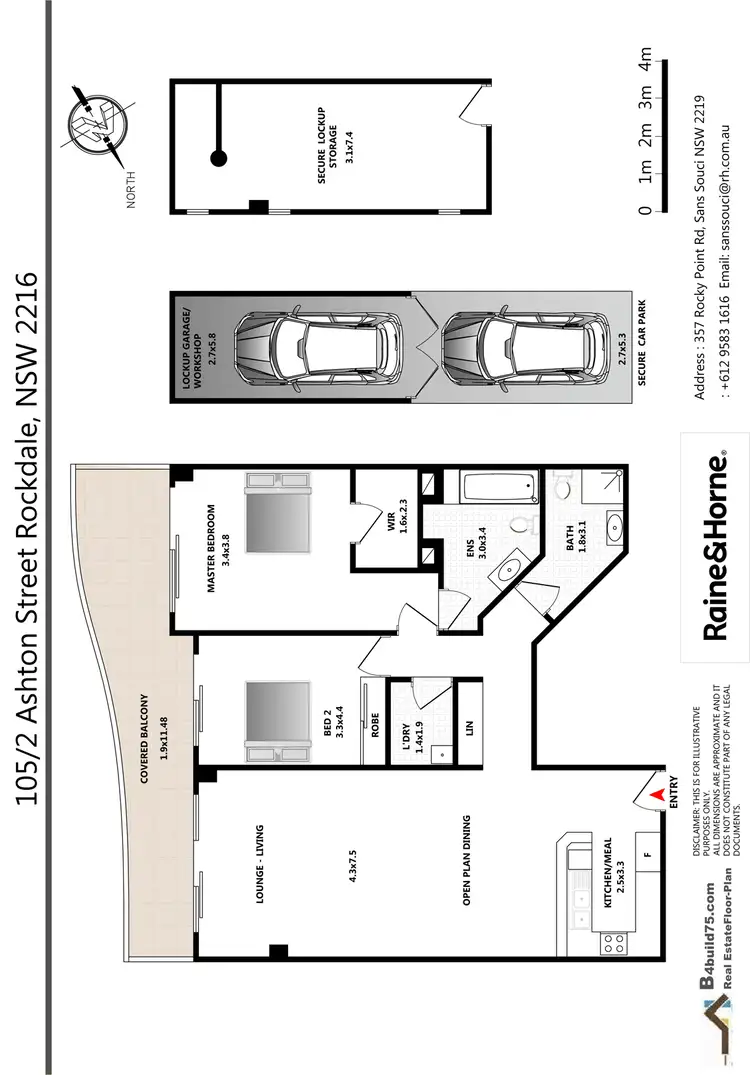 Floorplan of Homely apartment listing, 105/2 Ashton Street, Rockdale NSW 2216