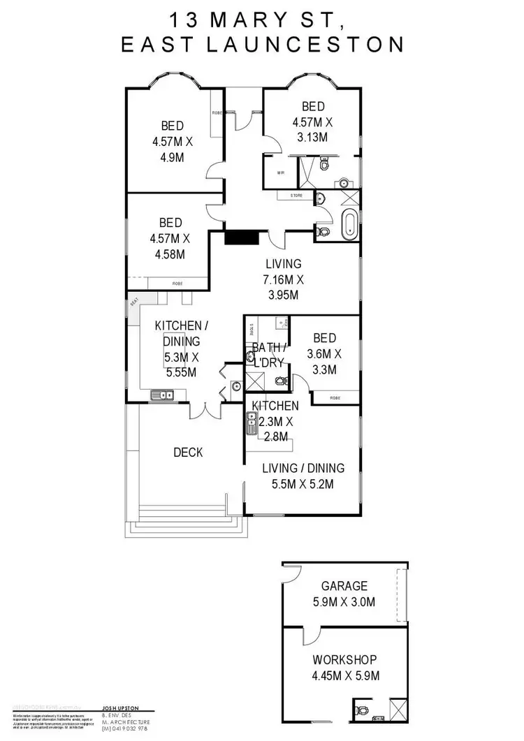 Floorplan of Homely house listing, 13 Mary Street, East Launceston TAS 7250