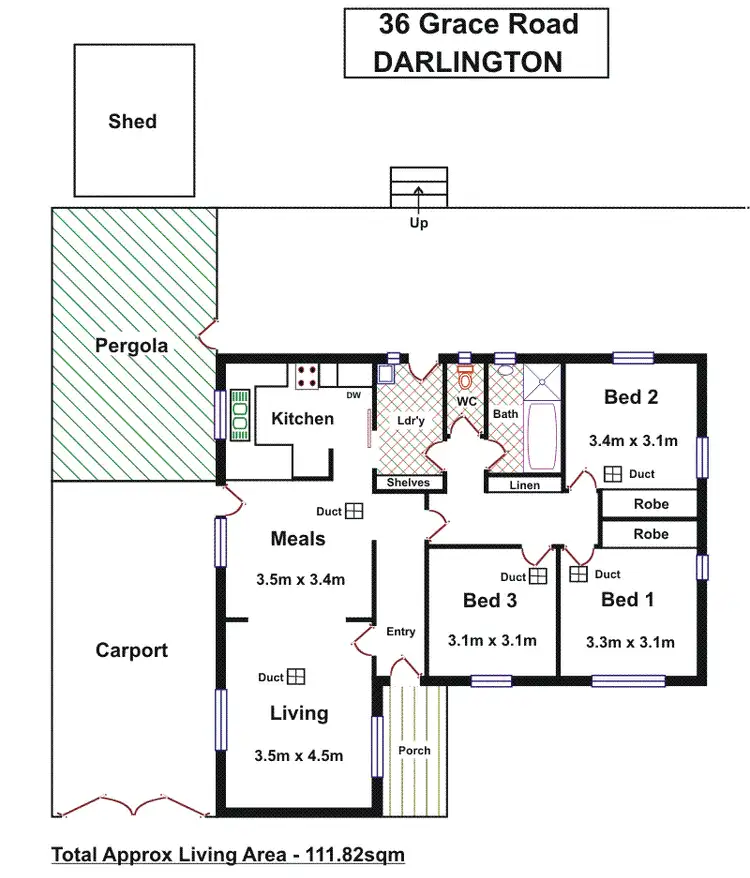 Floorplan of Homely house listing, 36 Grace Road, Darlington SA 5047