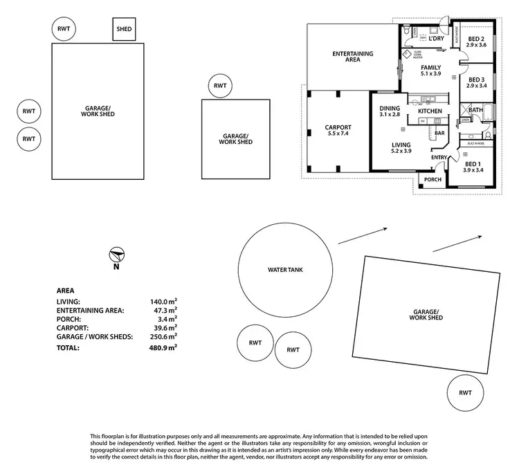 Floorplan of Homely rural property listing, 140 Mine Flat Road, Strathalbyn SA 5255