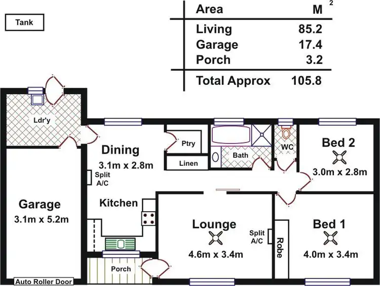 Floorplan of Homely house listing, Unit 2 - 4 Jerningham Street, Gawler SA 5118
