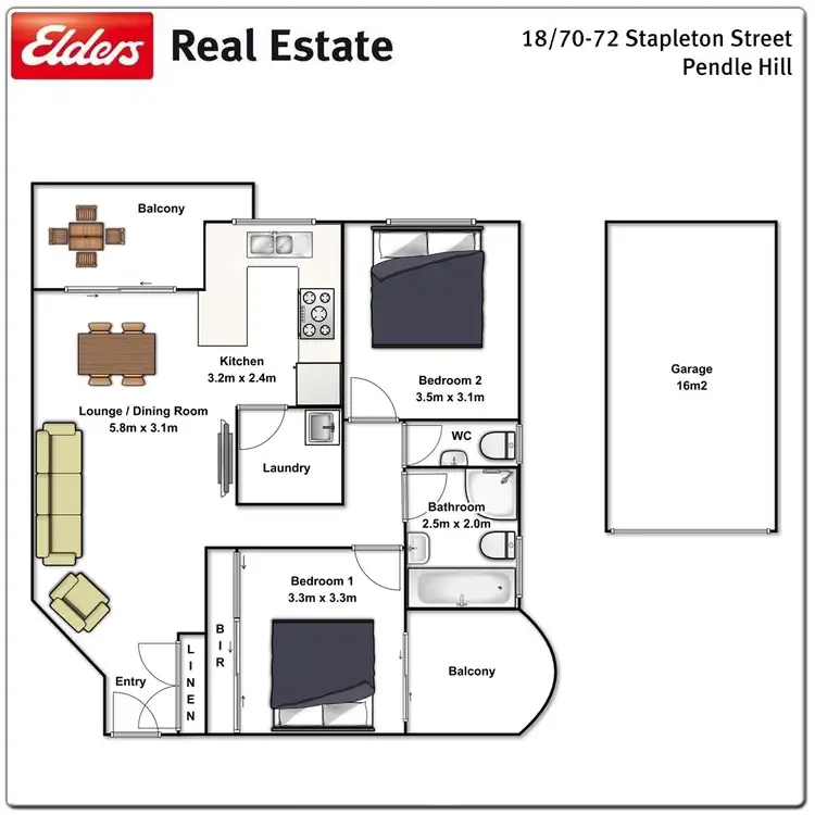 Floorplan of Homely unit listing, 18/70-72 Stapleton Street, Pendle Hill NSW 2145
