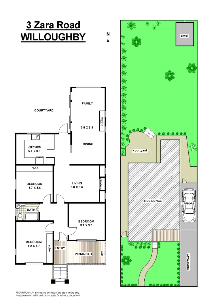 Floorplan of Homely house listing, 3 Zara Road, Willoughby NSW 2068