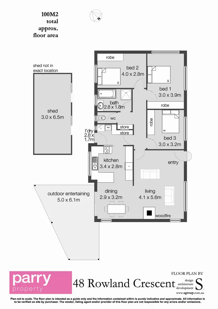 Floorplan of Homely house listing, 48 Rowland Crescent, Summerhill TAS 7250