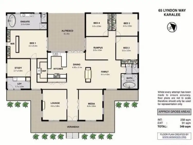 Floorplan of Homely house listing, 65 Lyndon Way, Karalee QLD 4306
