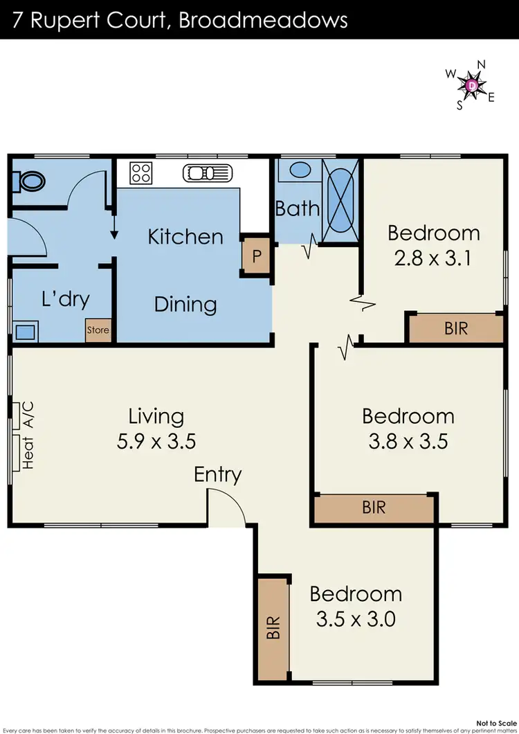Floorplan of Homely house listing, 7 Rupert Court, Broadmeadows VIC 3047