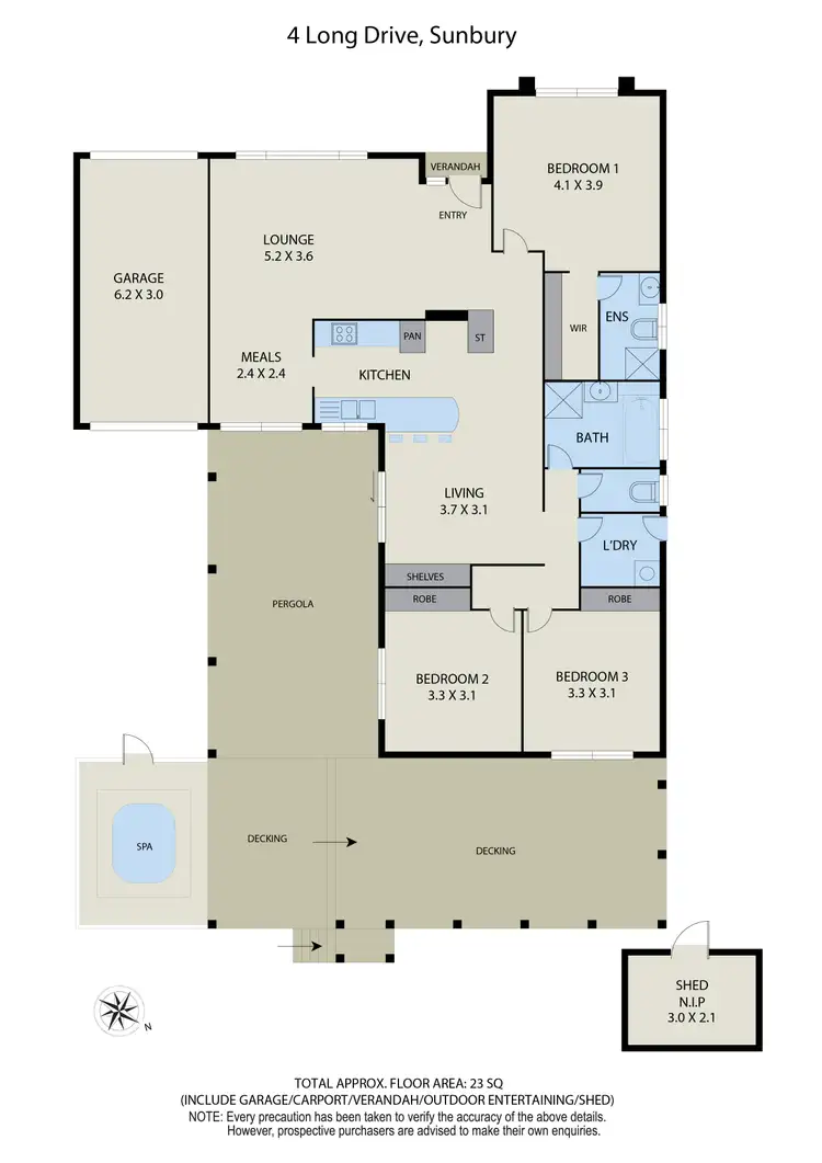 Floorplan of Homely house listing, 4 Long Drive, Sunbury VIC 3429