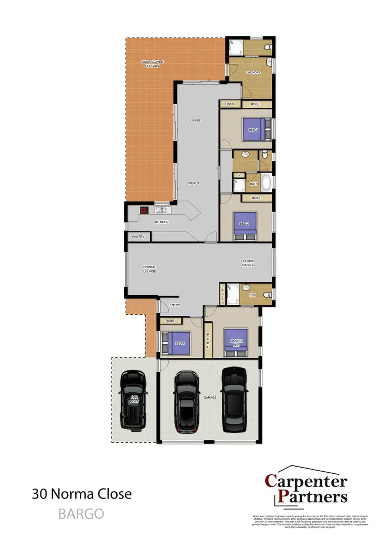 Floorplan of Homely house listing, 30 Norma Close, Bargo NSW 2574