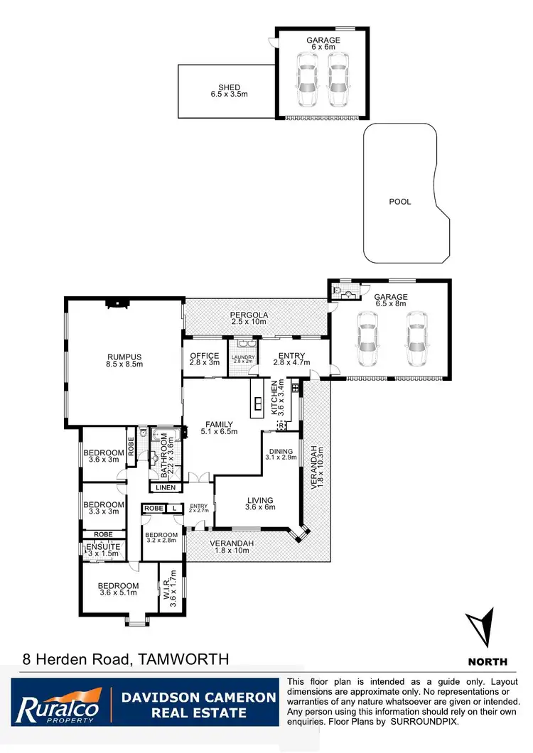 Floorplan of Homely house listing, 8 Herden Road, Tamworth NSW 2340