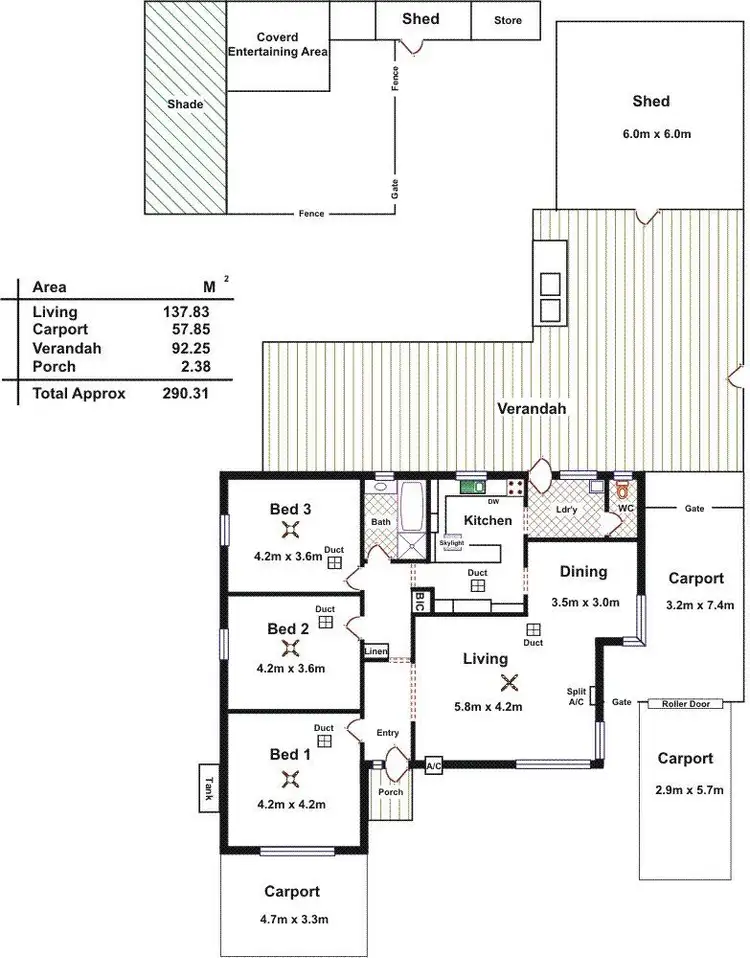 Floorplan of Homely house listing, 12 Russell Street, Evanston Park SA 5116