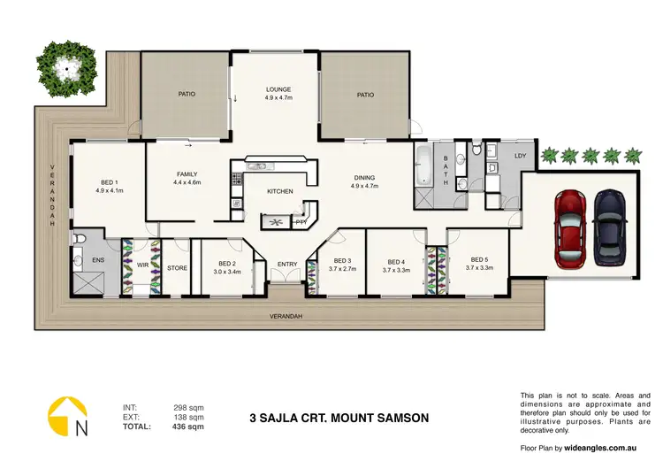Floorplan of Homely house listing, 3 Sajla Court, Mount Samson QLD 4520