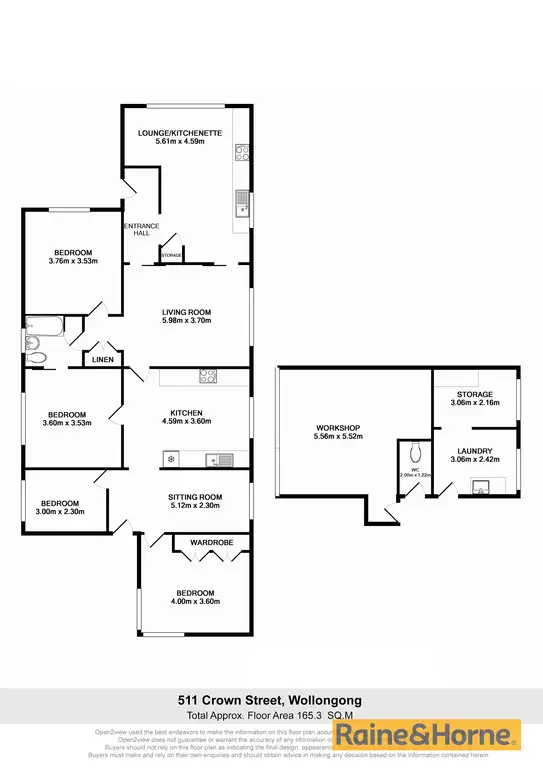 Floorplan of Homely house listing, 511 Crown Street, West Wollongong NSW 2500