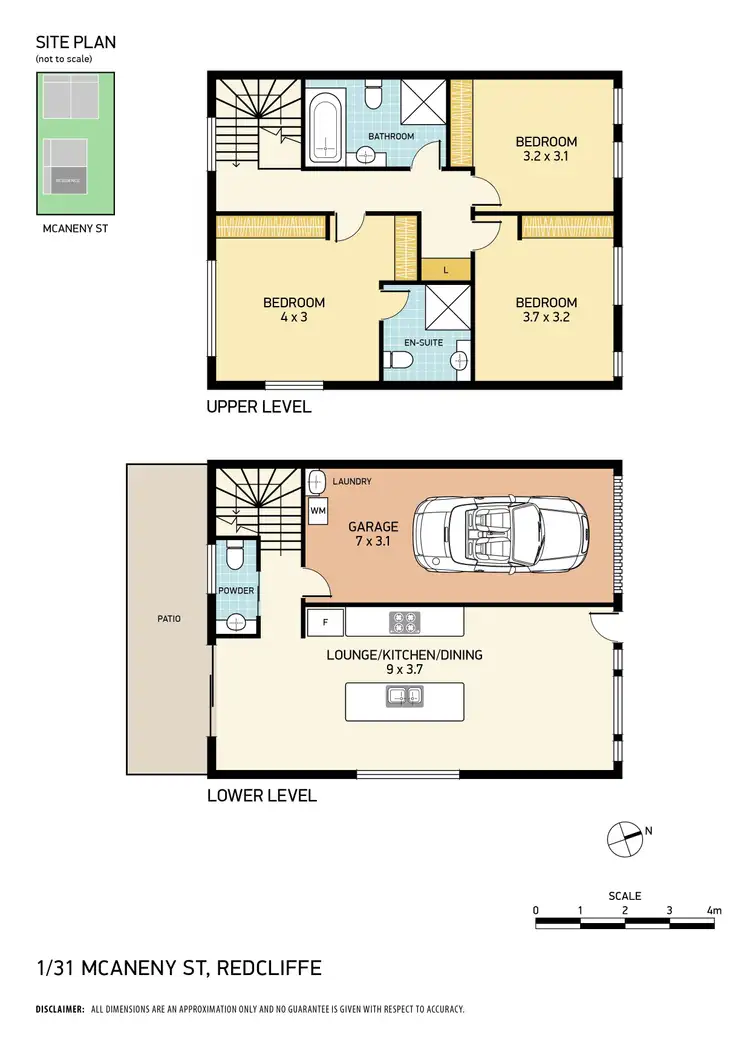 Floorplan of Homely townhouse listing, 1/31 McAneny Street, Redcliffe QLD 4020