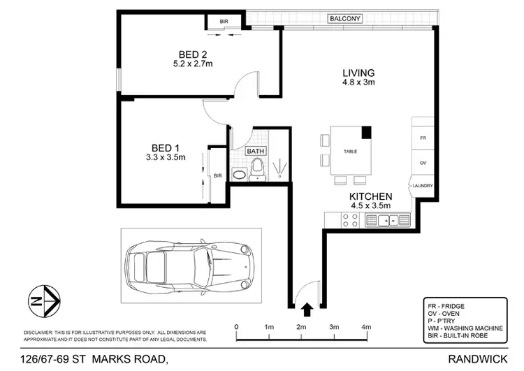 Floorplan of Homely unit listing, 126/67-69 St Marks Road, Randwick NSW 2031