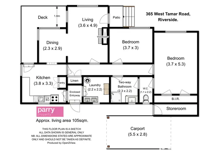 Floorplan of Homely house listing, 365 West Tamar Road, Riverside TAS 7250