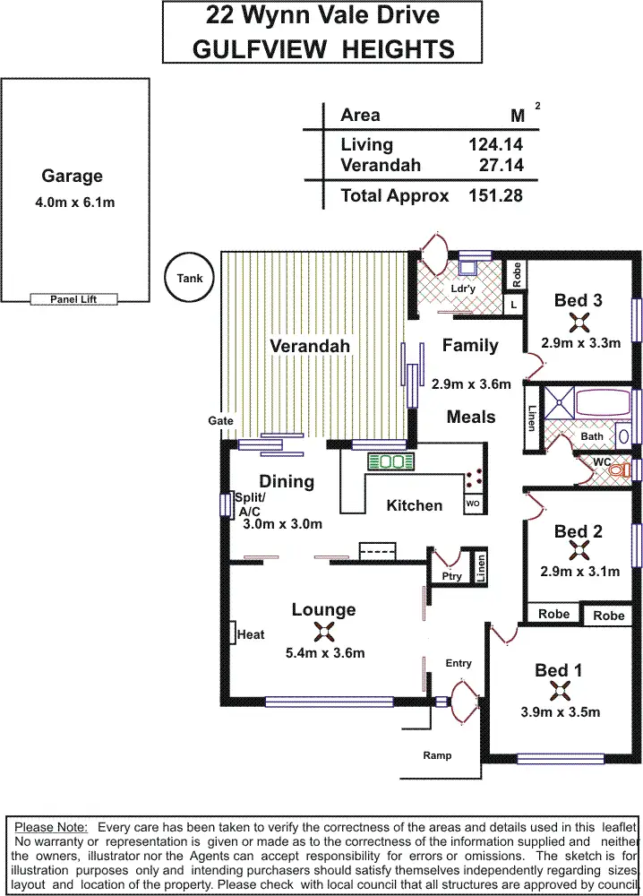 Floorplan of Homely house listing, 22 Wynn Vale Drive, Gulfview Heights SA 5096