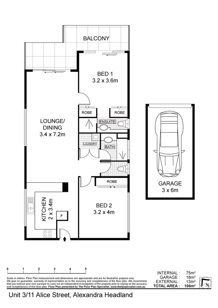 Floorplan of Homely unit listing, 3/11 Alice Street, Alexandra Headland QLD 4572
