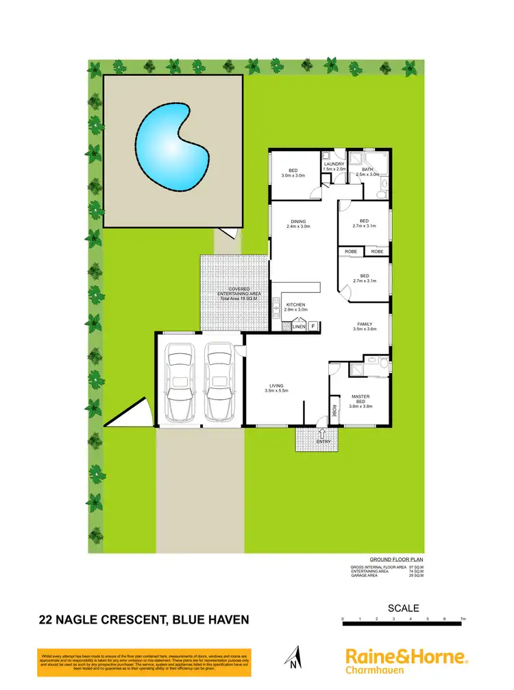 Floorplan of Homely house listing, 22 Nagle Crescent, Blue Haven NSW 2262